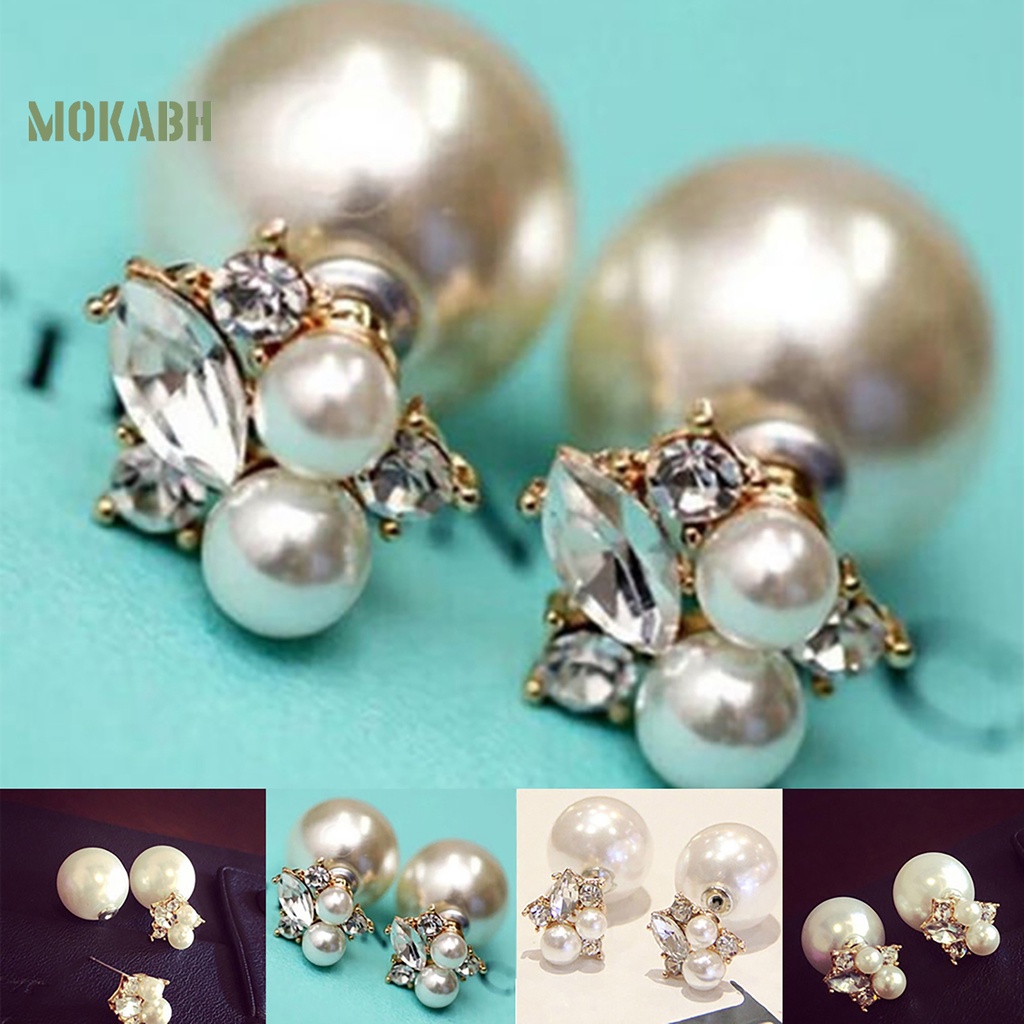 Bông Tai Đính Đá Trang Trí Trước Và Sau Thời Trang Cho Nữ