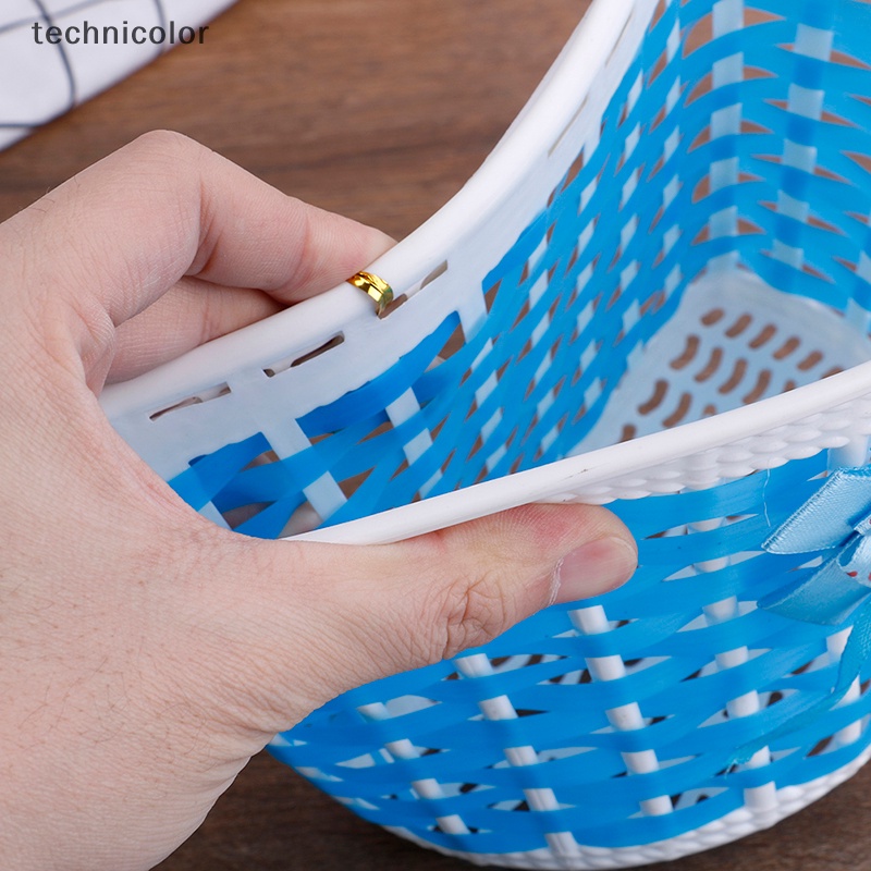 Giỏ Đựng Đồ Gắn Phía Trước Xe Đạp Đính Nơ Xinh Xắn Cho Bé Gái