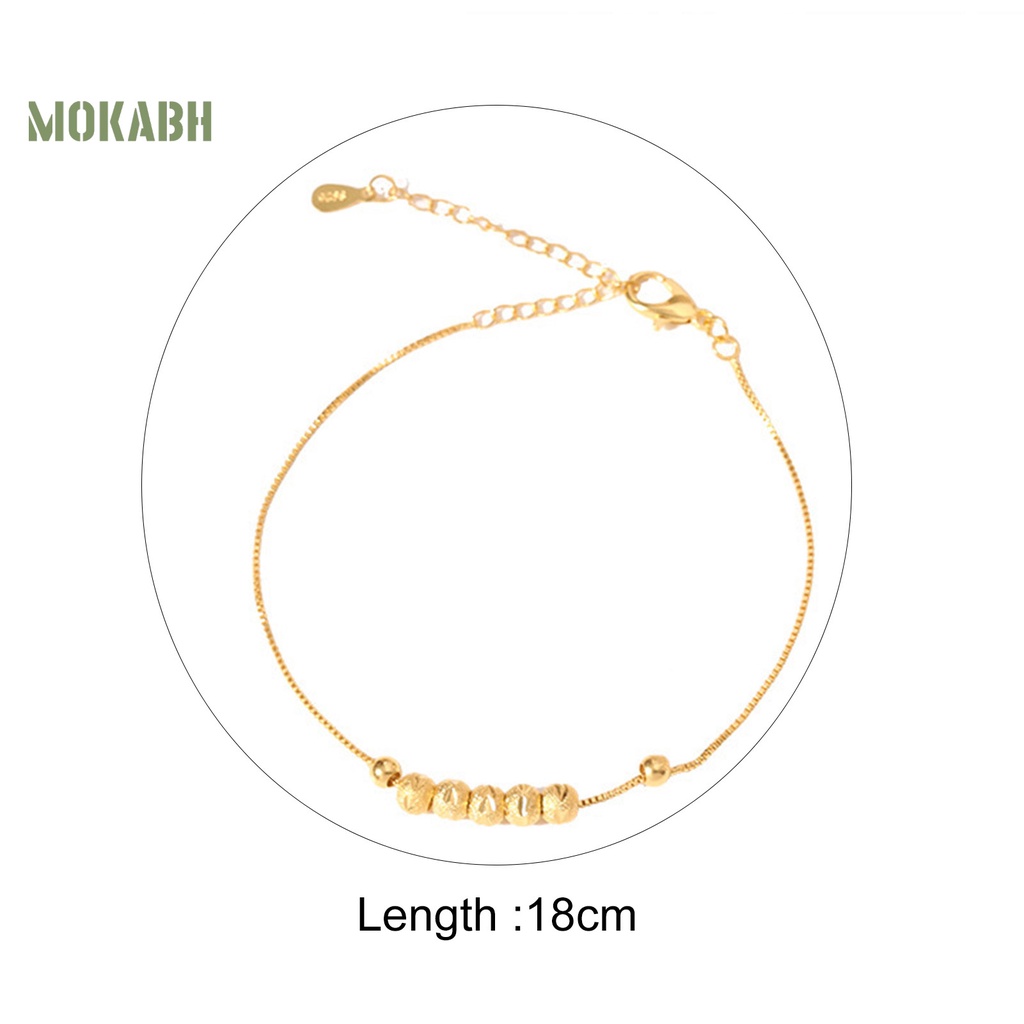 Vòng Đeo Tay May Mắn Bằng Hợp Kim Mỏng Màu Vàng Kim Thanh Lịch Tùy Chỉnh Thời Trang Cho Nữ