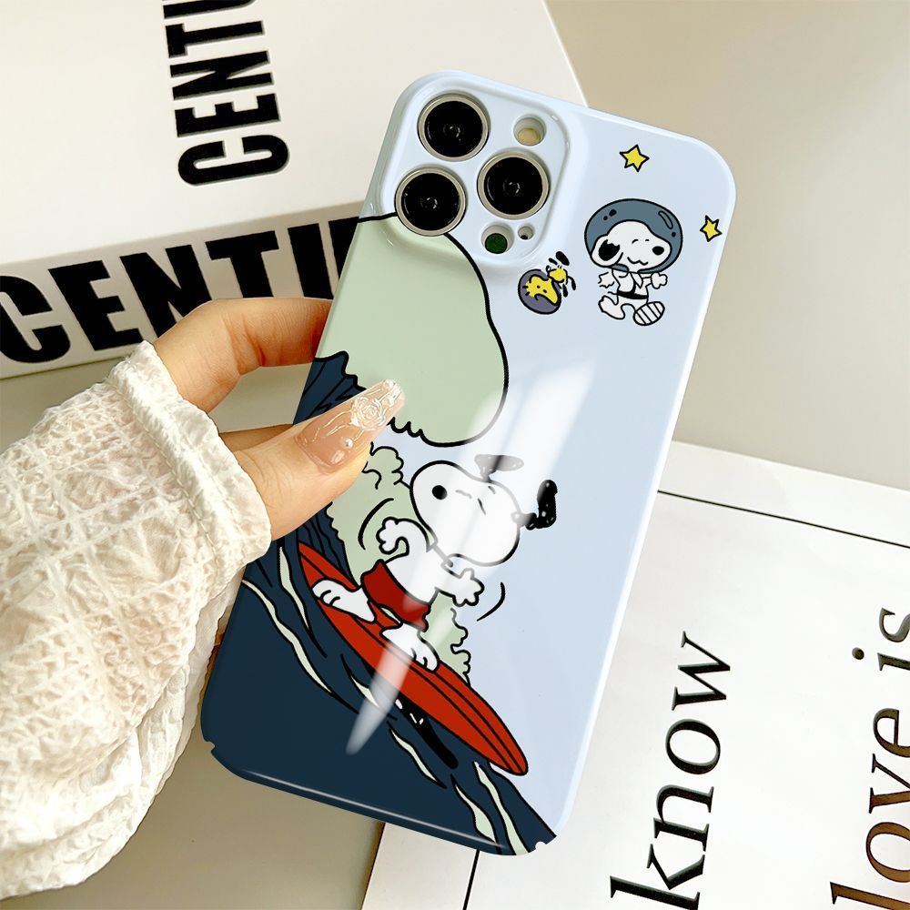 Ốp Điện Thoại Mỏng In Hình Snoopy Lướt Sóng Cho Apple Xs1112 Xr Iphone14Promax 13 OAH1