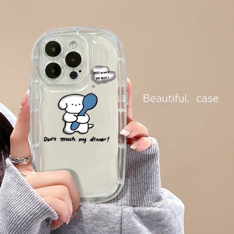 Ốp Điện Thoại Silicon TPU Mềm Trong Suốt Họa Tiết Chú Cún Dễ Thương Cho IPhone 14 13 12 11 Pro XS Max X XR 8 + 7 Plus