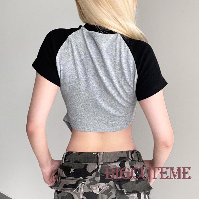 Áo Thun Ngắn Tay Vạt Lệch Thời Trang Mùa Hè Dành Cho Nữ