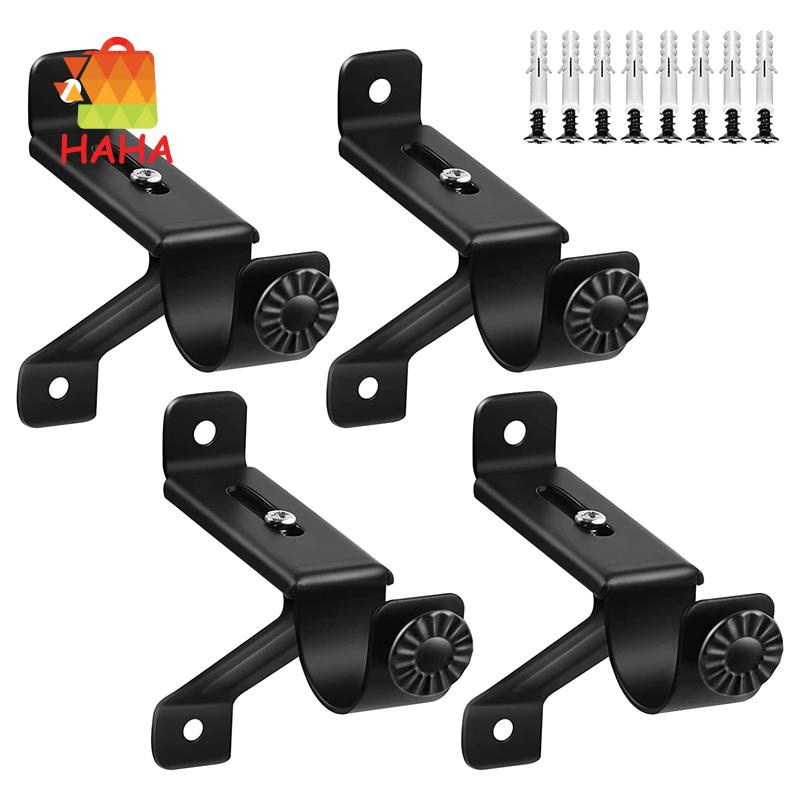 Giá Đỡ Thanh Treo Rèm Cửa Màu Đen Có Thể Điều Chỉnh