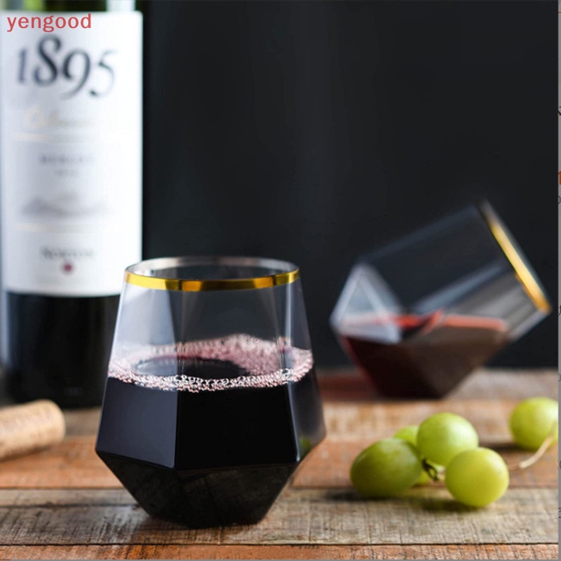 Ly Thủy Tinh Uống Rượu Cocktail Trong Suốt Hình Lục Giác 360ml