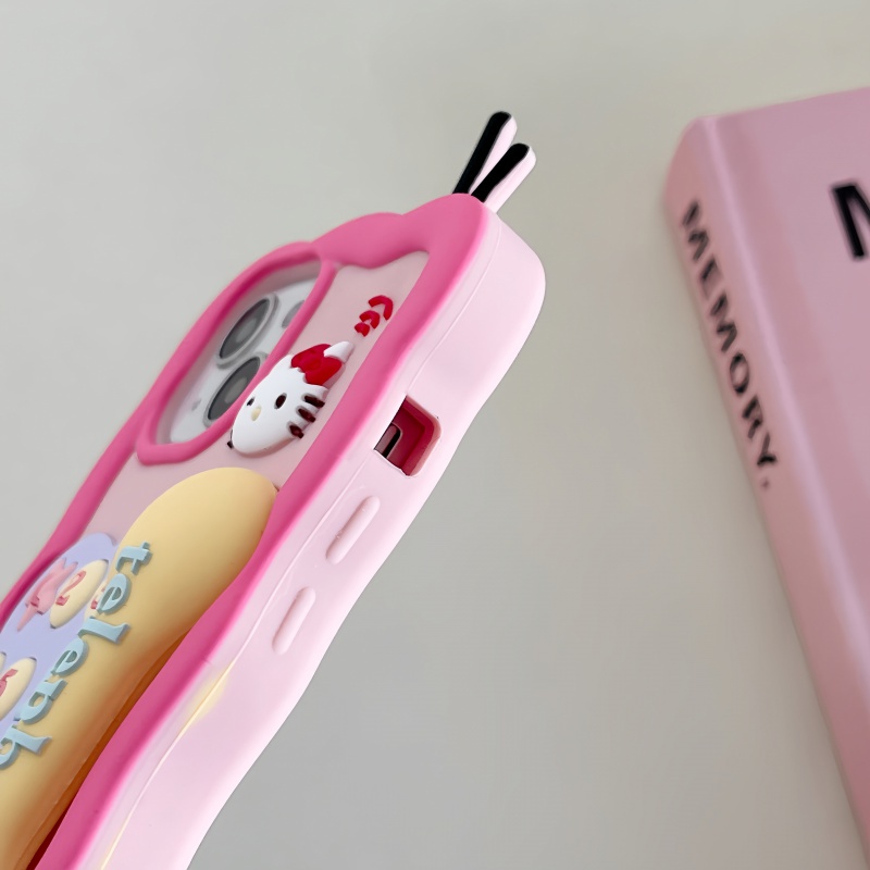 Ốp Điện Thoại Màu Hồng 3D Cho iPhone 11 12 12Pro 12promax 14Pro 13 casing 13Pro 13promax 14 14promax iPhone13