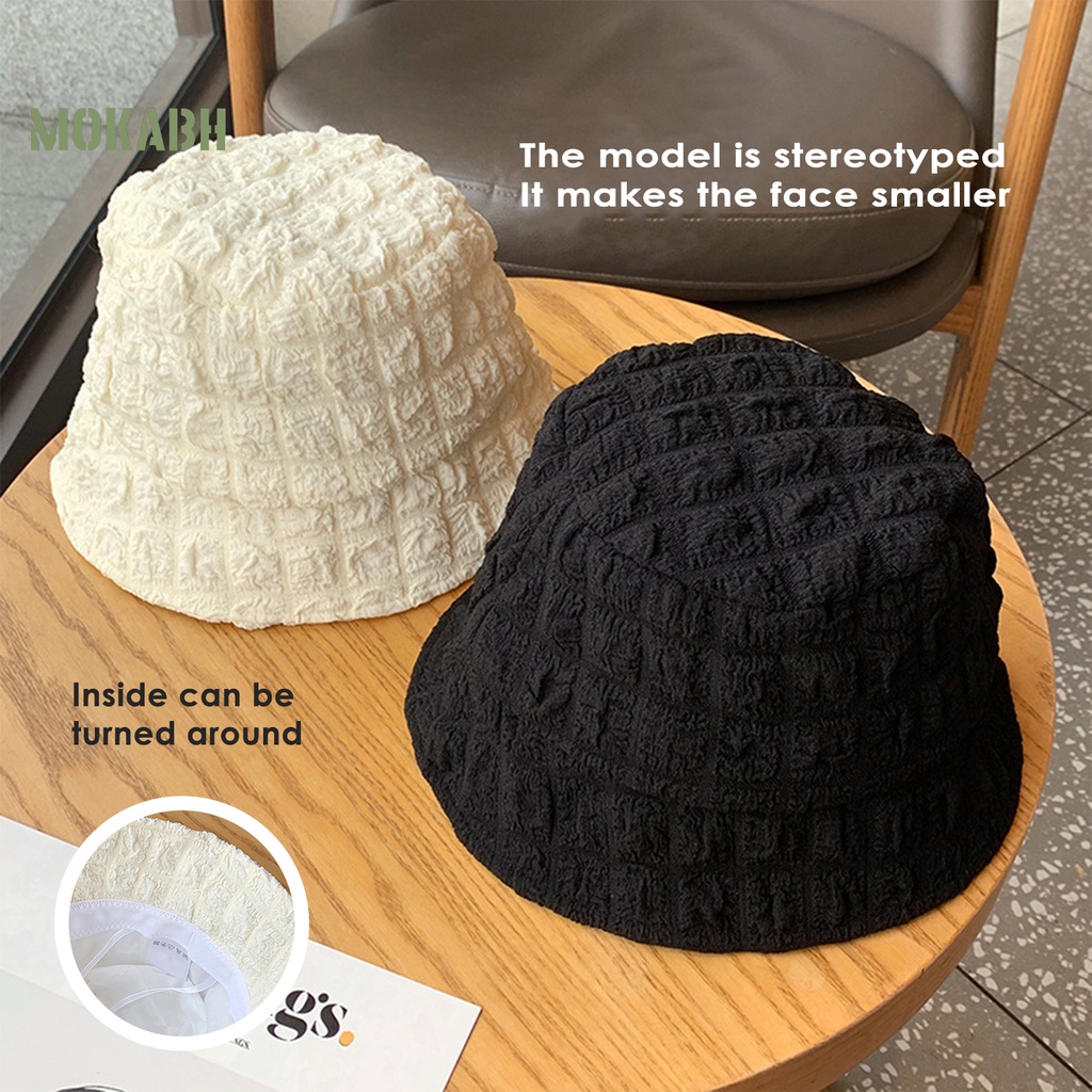 [Mok Abh] Mũ Ngư Dân Phẳng Màu Trơn Che Mặt Chống Nắng Gấp Gọn Được Trang Trí Sân Vườn Cho Nữ