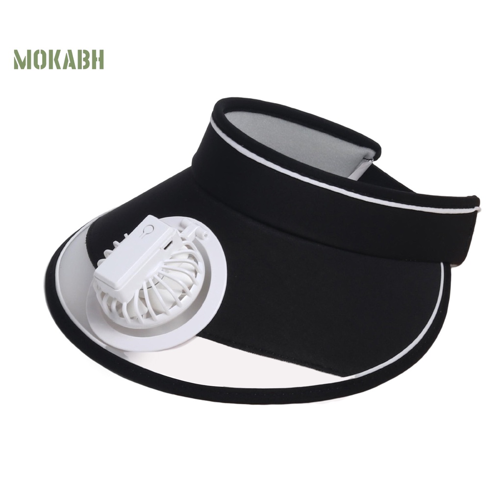 Mũ Lưỡi Trai Hở Chóp Màu Trơn Kèm Quạt Làm Mát Thời Trang Thể Thao Cho Bé