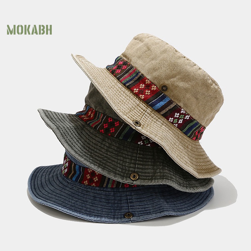 Abh Mũ Tai Bèo Họa Tiết Hình Học Có Thể Điều Chỉnh Kích Thước Cho Nam Và Nữ