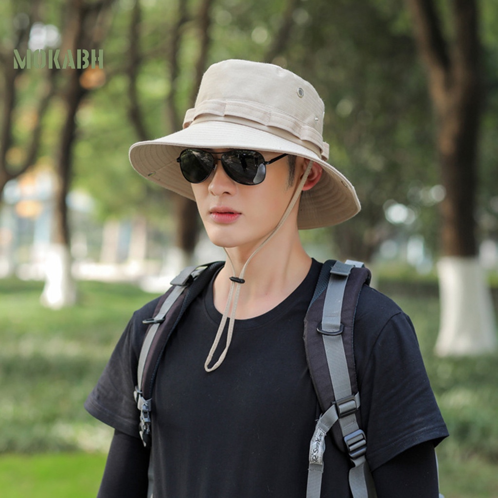 Mũ Tai Bèo Vành Rộng Màu Trơn Đơn Giản Điều Chỉnh Được Kích Thước Dành Cho Nam Và Nữ