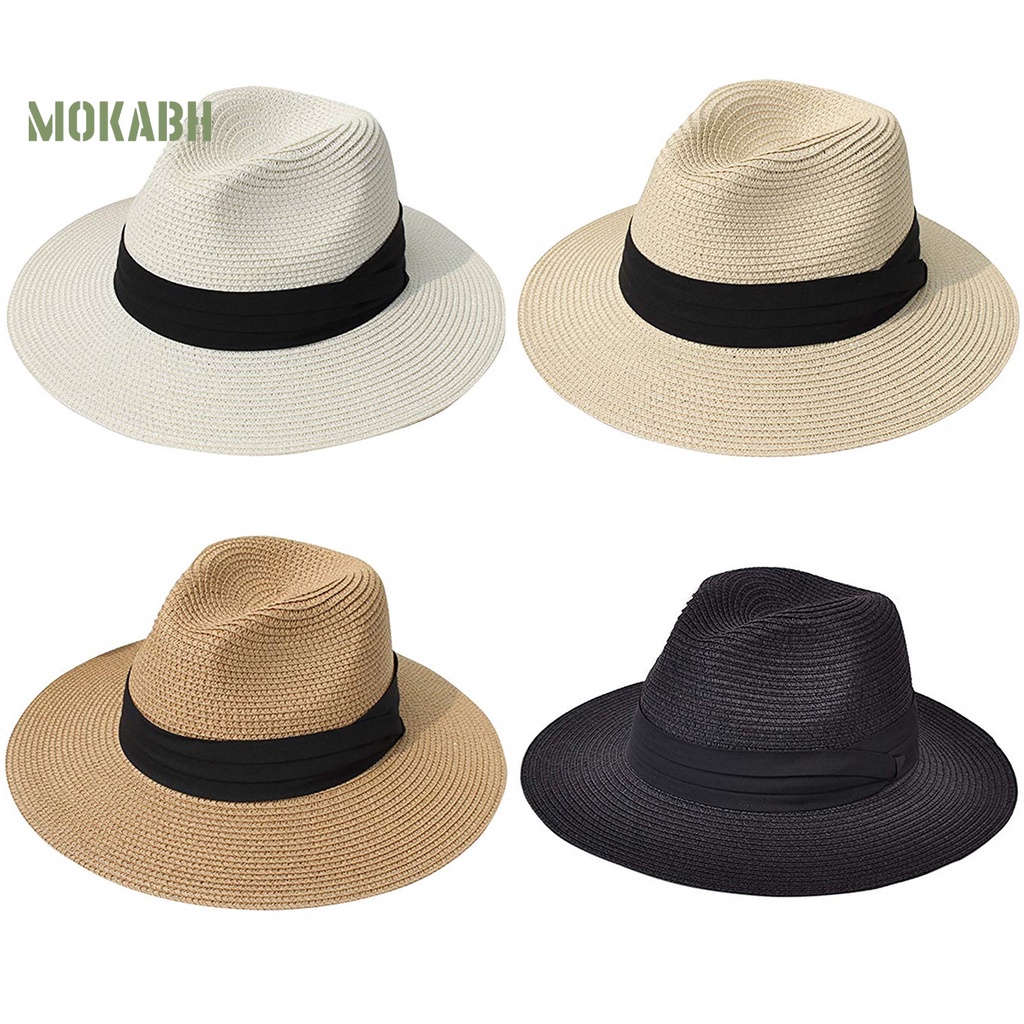 [Mok Abh] Nón Cối Rộng Vành Chống Nắng Màu Sắc Đơn Giản Thời Trang Đi Biển Cho Nữ