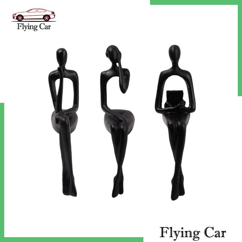 [Lzdjfmy2] 3 Bức Tượng Người Suy Nghĩ Ngồi Để Bàn Trang Trí