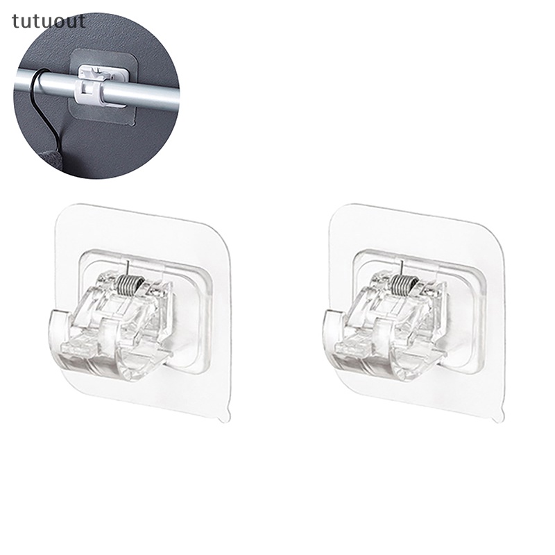 Móc Treo Thanh Treo Rèm Tự Dính Không Cần Đóng Đinh Tiện Dụng