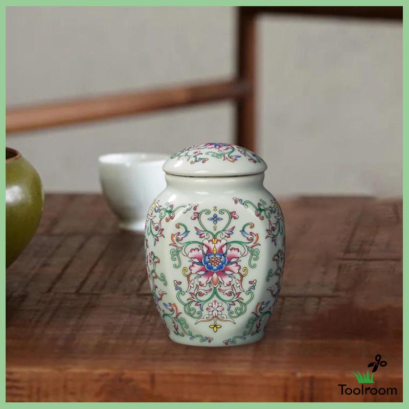 Lọ Gốm Đựng Trà Có Nắp Đậy Sắp Xếp Gọn Gàng