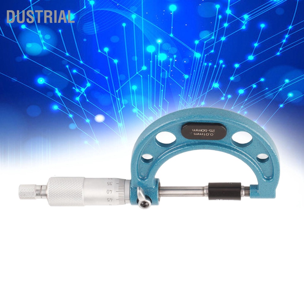 Công cụ đo độ dày Panme bên ngoài bằng thép không gỉ có chính xác cao với cờ lê 0 01mm Dustrial B.