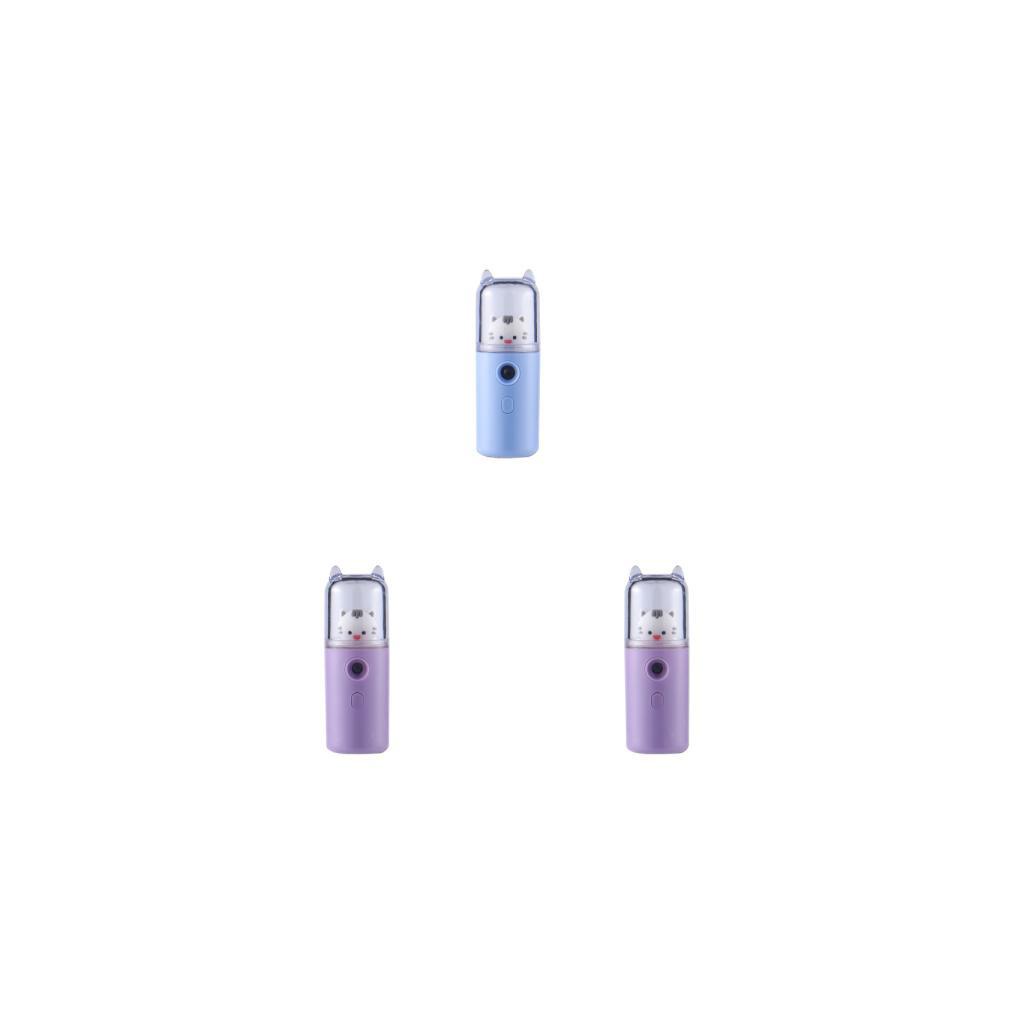 Bộ 3 Máy Phun Sương Tạo Độ Ẩm Cho Da Mặt 30ml Sạc USB