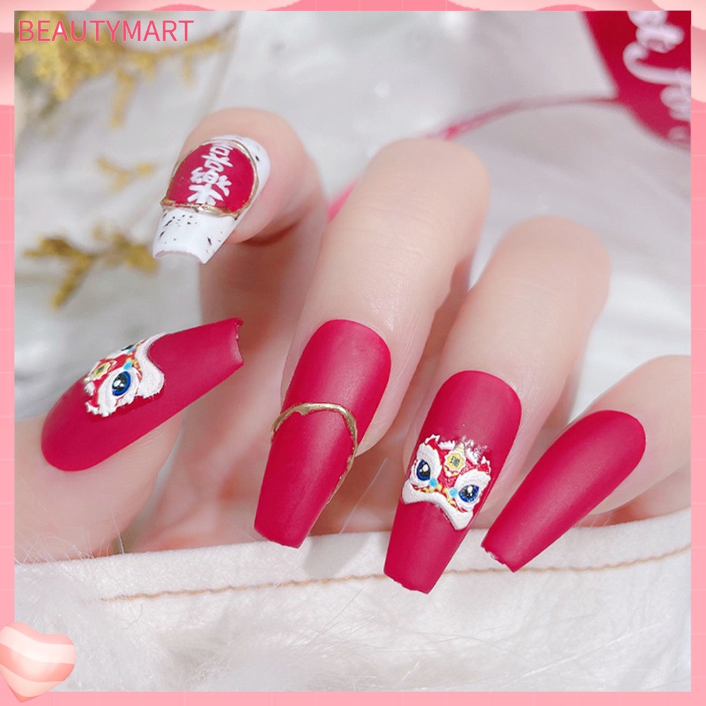 Hình Dán Móng Tay 3D Tự Dính Nhiều Màu Sắc Có Thể Tháo Gỡ