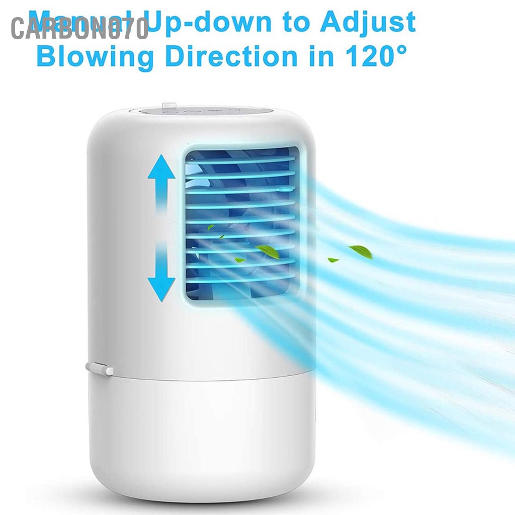 Carbon070 Điều Hòa Không Khí Di Động Đèn Ngủ 500Ml Chức Năng Hẹn Giờ Tiếng Ồn Thấp Quạt 3 Tốc Độ 100‑240V