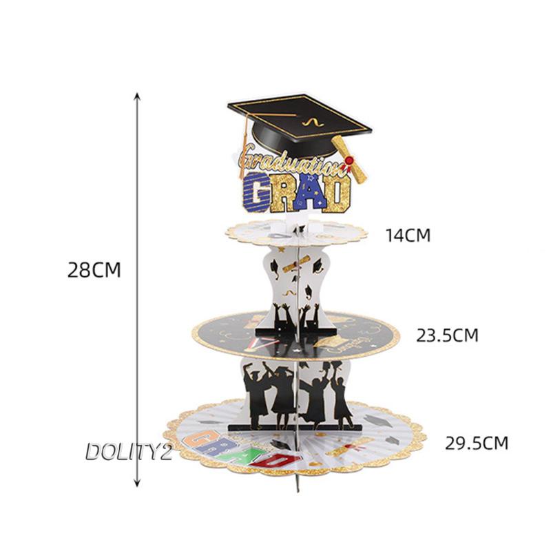 Bộ 2 Khay Giá Đỡ Bánh Quy / Cupcake Chủ Đề Lễ Tốt Nghiệp