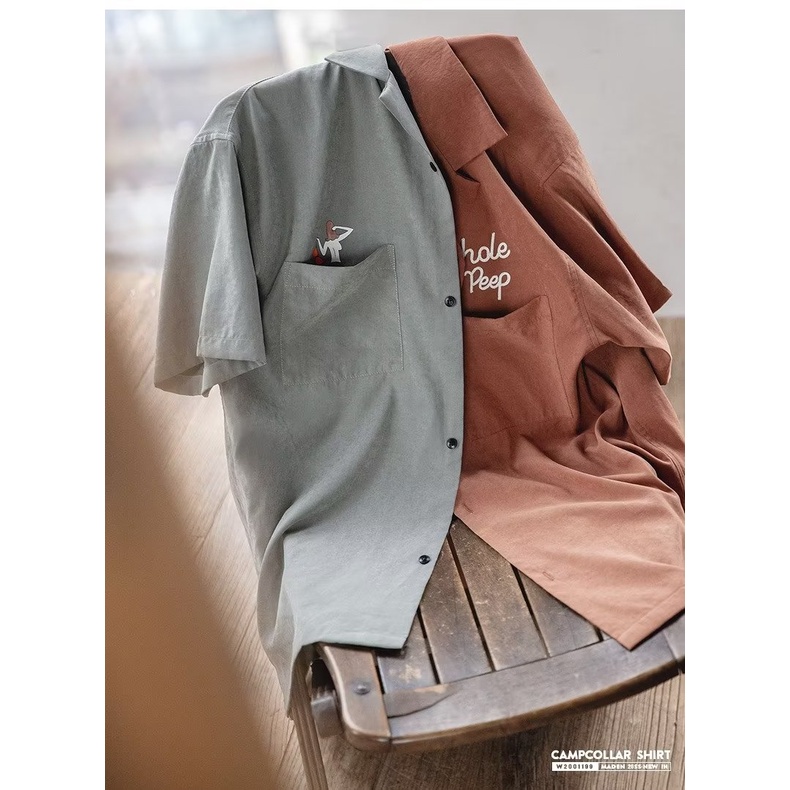 Áo Sơ Mi Vải Nhung Tay Ngắn Dáng Rộng Phong Cách Retro Pháp Thời Trang Mùa Hè Cho Nam