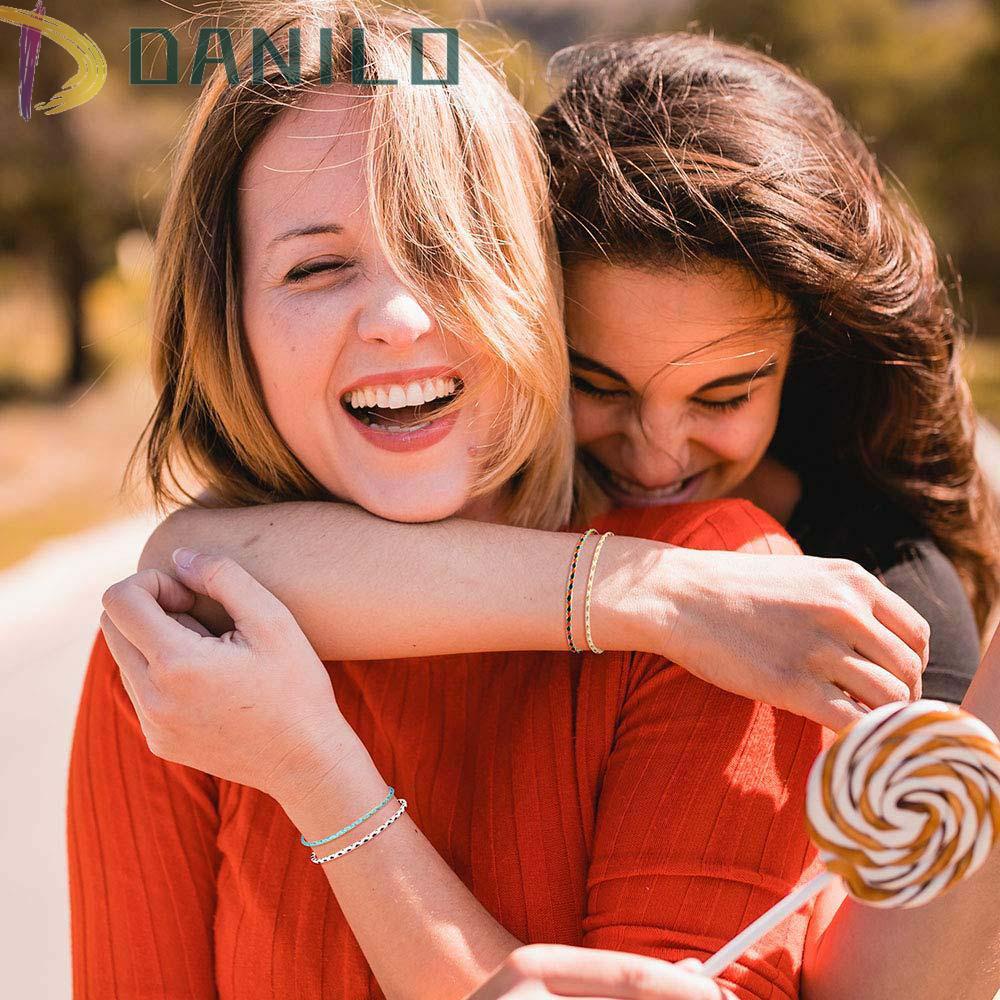 Vòng Tay DANILO Dây Bện Phối Hạt Đồng Nhiều Màu Thời Trang Cho Nữ