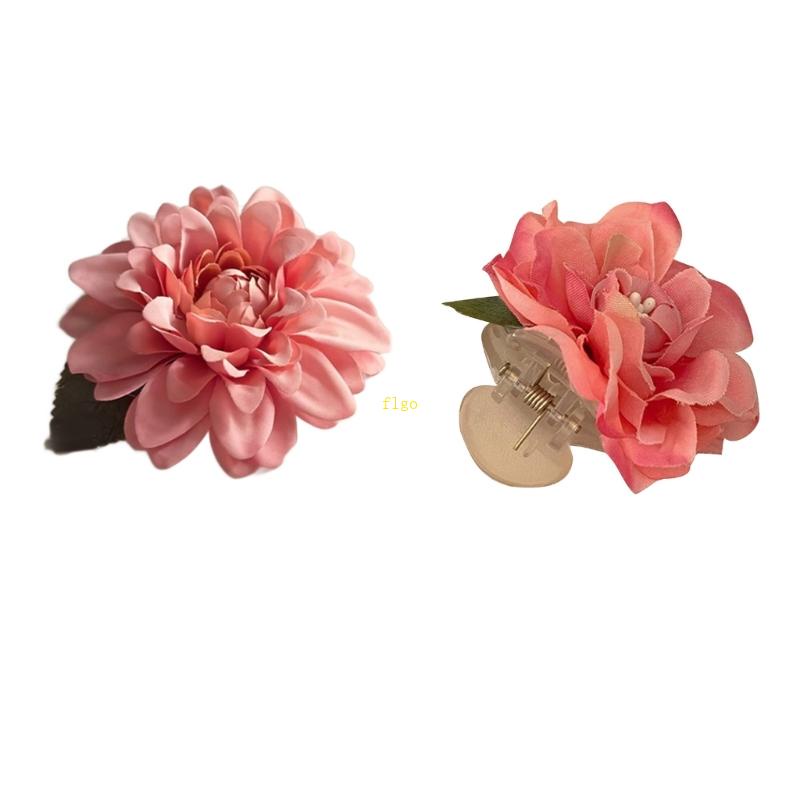 Kẹp Tóc Hoa / Cá Mập Cỡ Lớn Phong Cách Vintage Cho Nữ