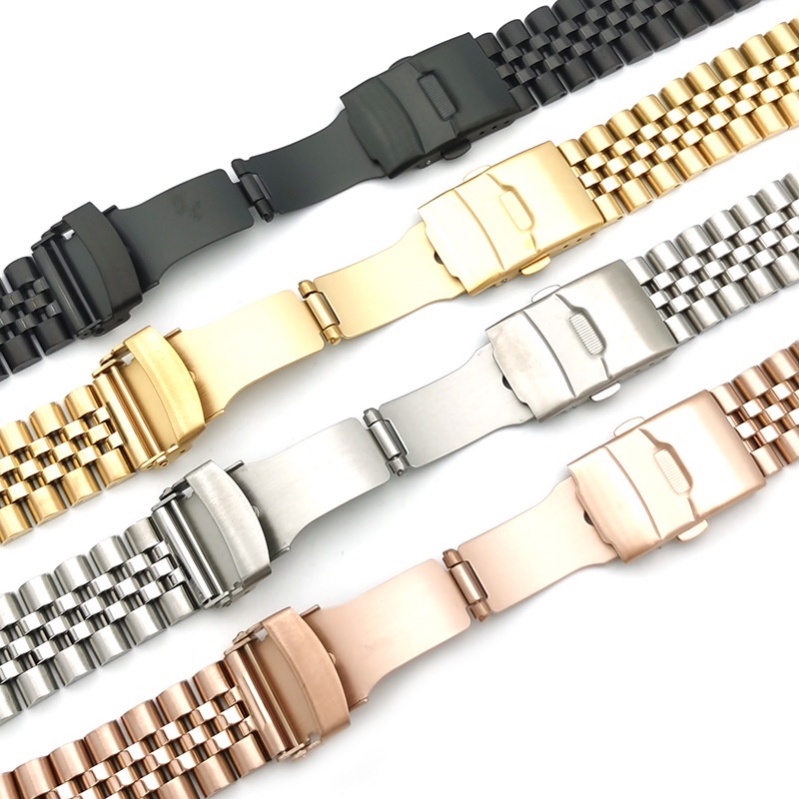 Dây Đeo Đồng Hồ Bằng Thép Không Gỉ Trơn 20mm 22mm Cho Seiko