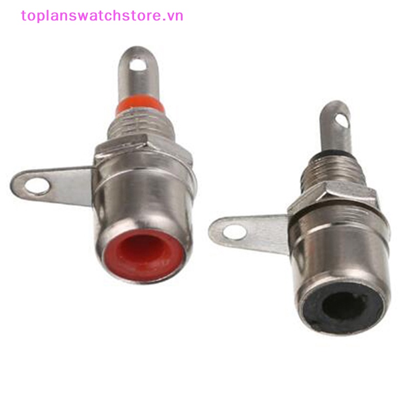 Set 10 Đầu Nối RCA Màu Đỏ + Đen Chất Lượng Cao