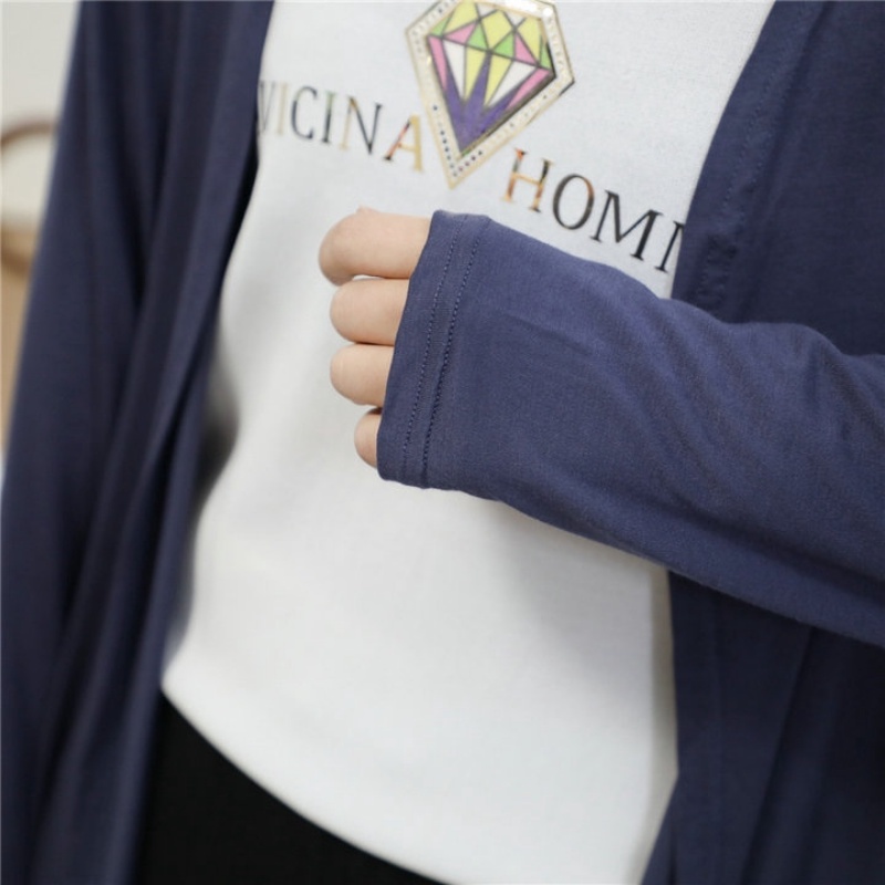 Áo Khoác Cardigan Cotton Dáng Dài Thời Trang Dành Cho Nữ