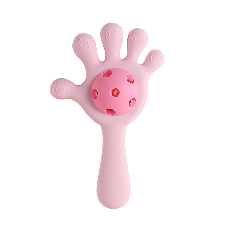 Silicone Lục Lạc Đồ Chơi Bằng Silicon Hình Bàn Tay Cho Bé