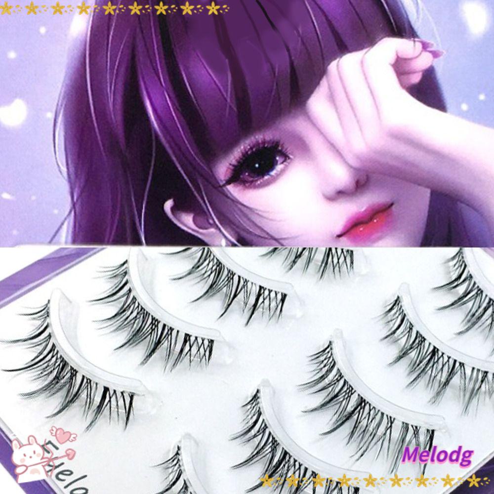 MELODG Bộ 5 Cặp Lông Mi Giả Tự Nhiên