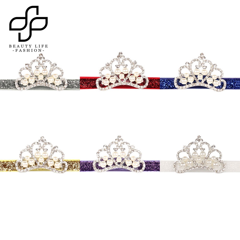 Băng Đô Cài Tóc Hình Vương Miện Lấp Lánh Dễ Thương Cho Bé Gái