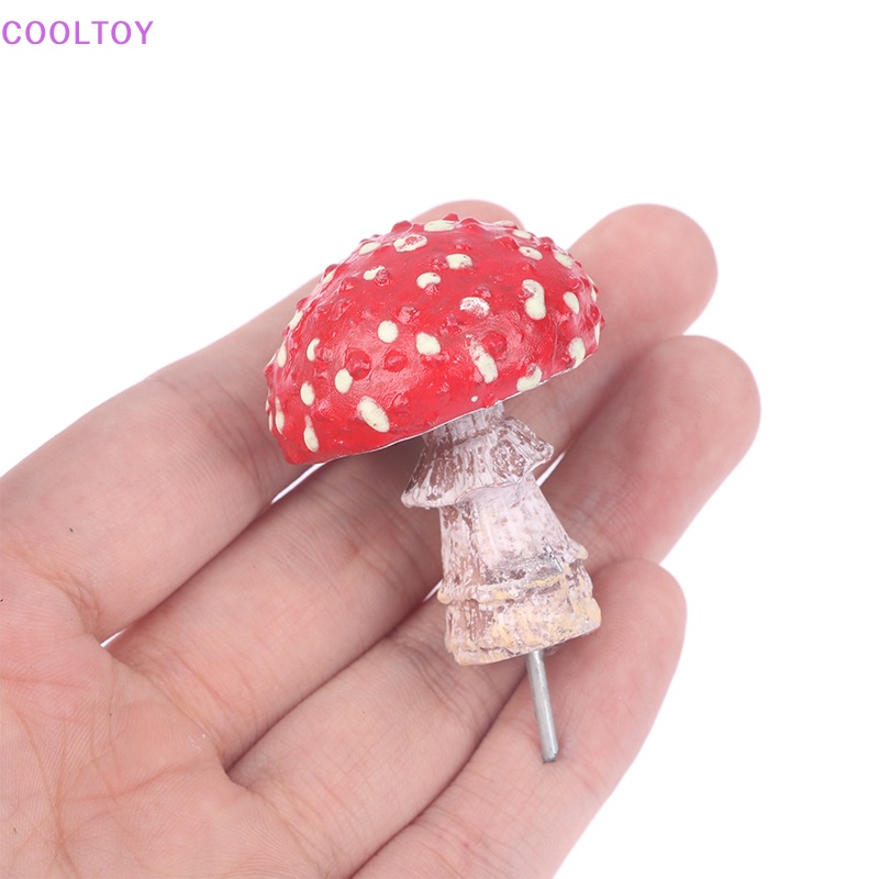 Cooltoy Đồ Trang Trí Sân Vườn Phát Sáng Ban Đêm Hình Cây Nấm Đỏ