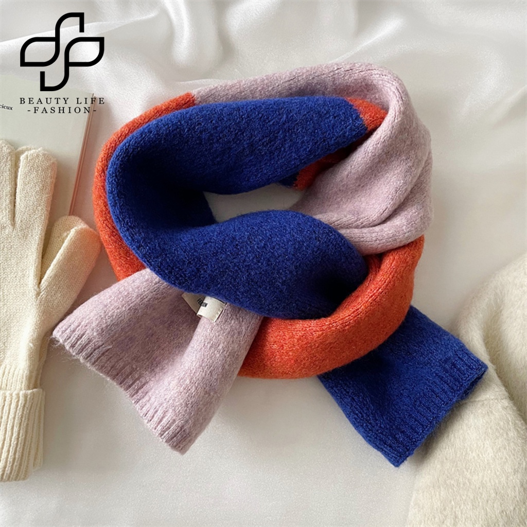 Khăn Choàng Cổ Bằng Polyester Siêu Mềm Chống Gió Giữ Ấm Mùa Thu Đông Cho Nữ