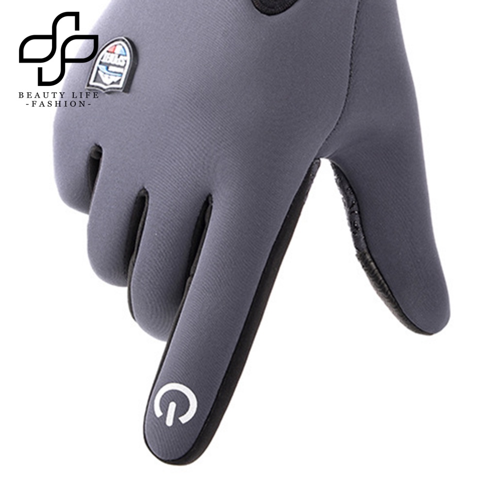 1 Đôi Găng Tay Đạp Xe Chống Nước Đa Năng Có Thể Chạm Màn Hình Cảm Ứng