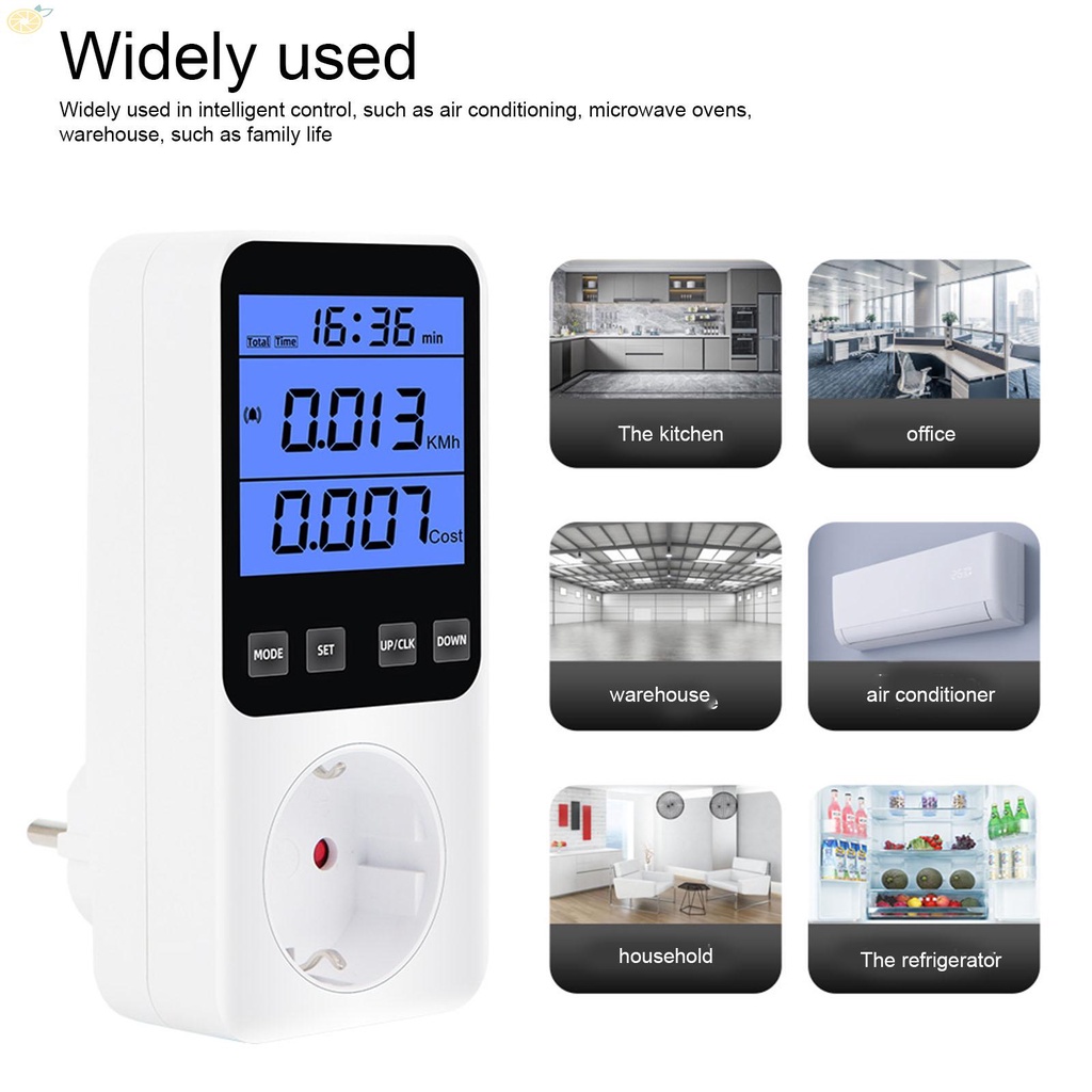 【VARSTR】Power Meter Socket Current: Maximum 16 A Frequency: 50 HZ Billing Socket
