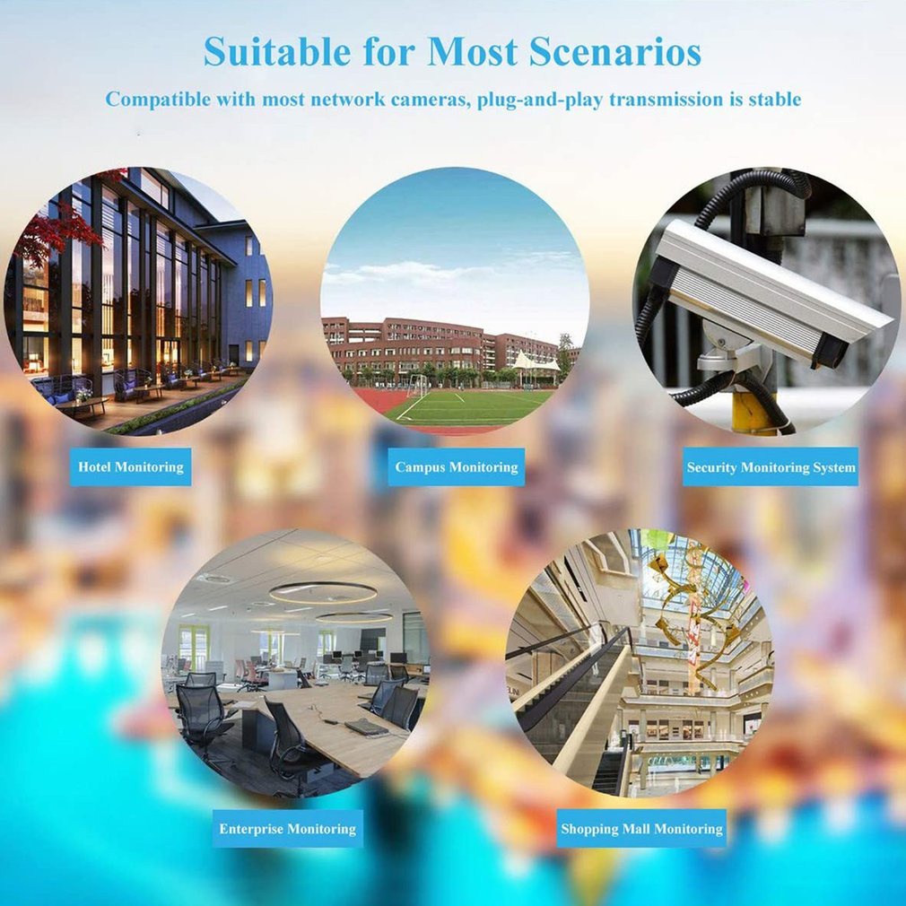 Active Poe Splitter 12V 2A Output Ieee 802.3Af/At Standard 10/100Mbps Power Over Ethernet Adapter For Ip Camera [Q/9]