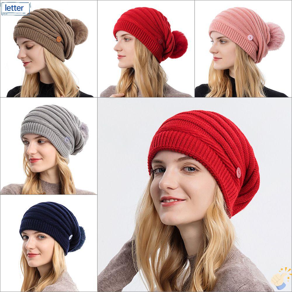 Mũ Beanie Dệt Kim Co Giãn Màu Trơn Thời Trang 5 Màu Tùy Chọn Cho Nam / Nữ
