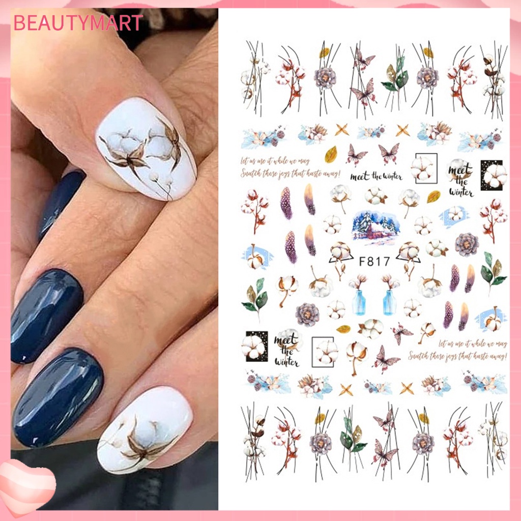 Set 2 Sticker Dán Móng Tay Tự Dính Không Gây Kích Ứng Có Thể Tháo Rời