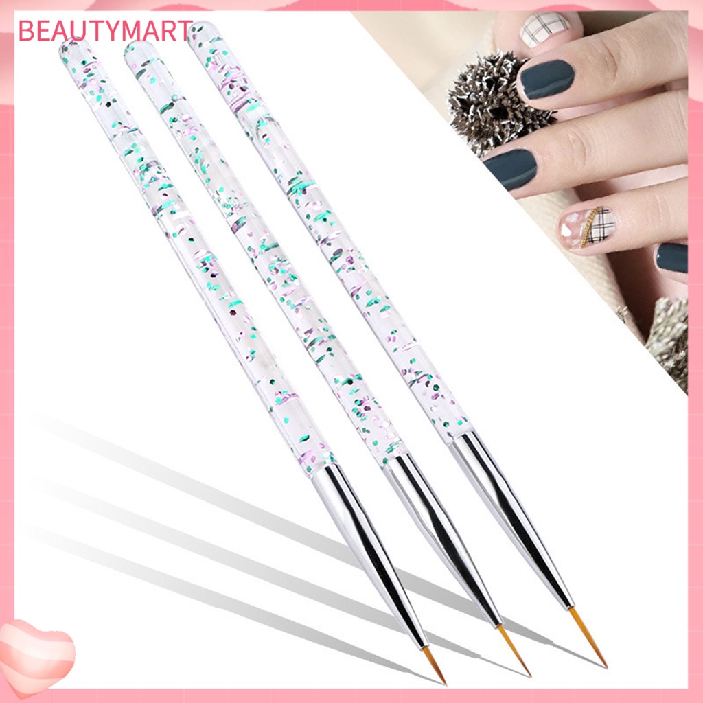 Set 3 Bút Vẽ Móng Tay Acrylic Siêu Mỏng Họa Tiết Độc Đáo Cho Nữ DIY