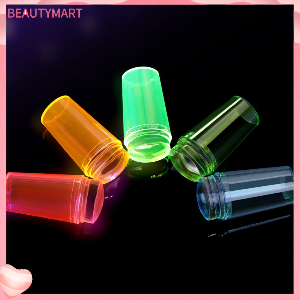 1 Bộ Dụng Cụ In Hình Móng Tay Bằng Silicone Màu Huỳnh Quang Độ Bền Cao Dễ Tháo Rời DIY