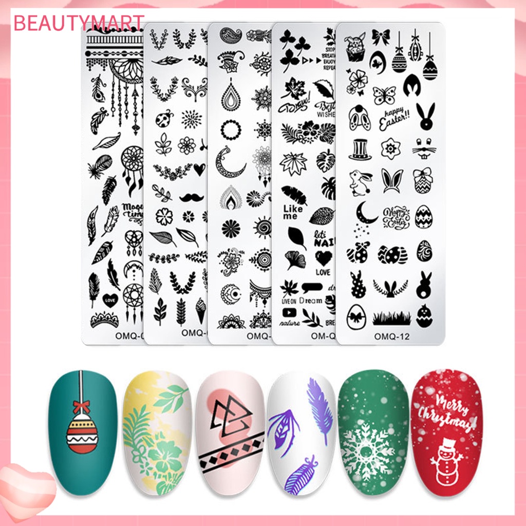 Khuôn Trang Trí Móng Tay Bằng Thép Không Gỉ Họa Tiết Bông Tuyết Giáng Sinh DIY Dành Cho Nữ