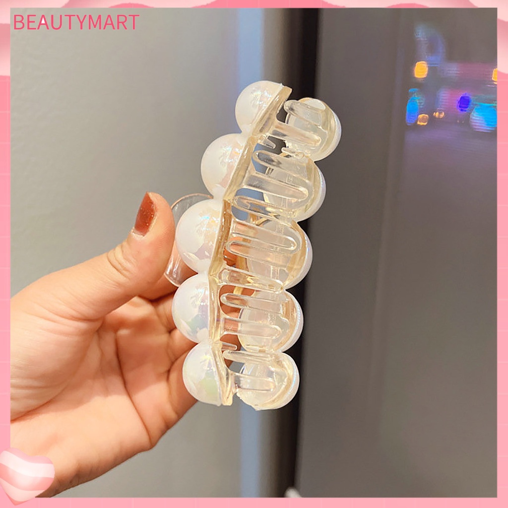 Kẹp Tóc Càng Cua Chống Trượt Đính Ngọc Trai Nhân Tạo Phong Cách Hoàng Gia Cho Nữ