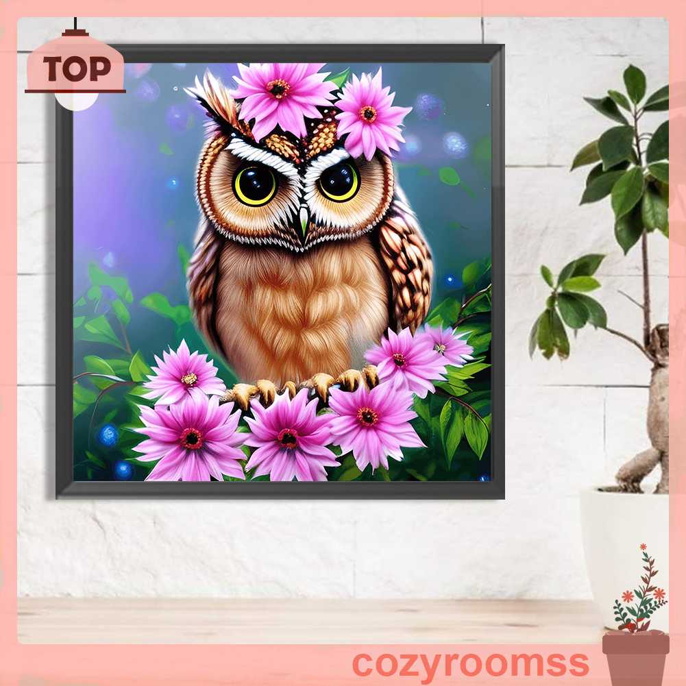 Tranh Đính Đá Kim Cương Toàn Bộ 5D DIY Hình Vẽ Con Cú