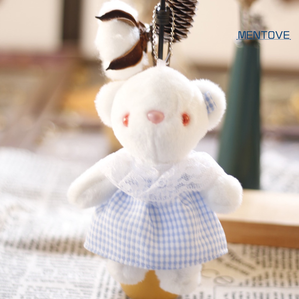 Móc Khóa Gấu Bông 3D Bằng Cotton Mềm Mại 15cm Trang Trí Đa Ứng Dụng