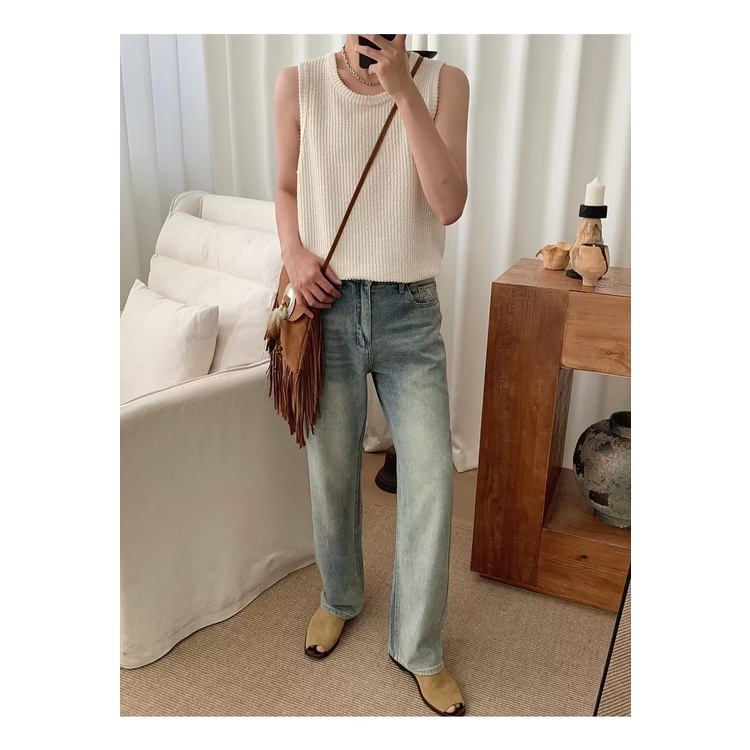 Áo Thun Không Tay Dáng Rộng Họa Tiết Kẻ Sọc Thời Trang Mùa Hè Phong Cách Đường Phố Mới Cho Nam