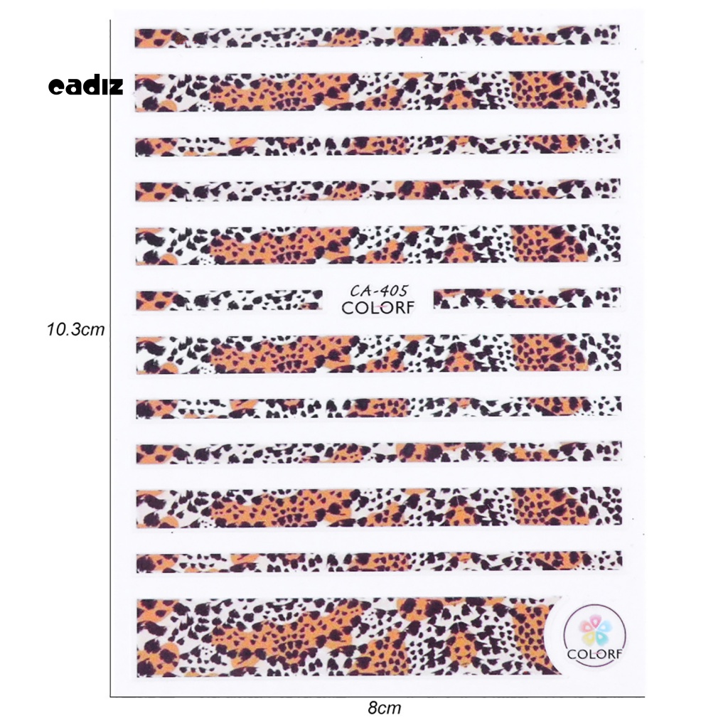 Miếng Dán Trang Trí Móng Tay Họa Tiết Da Báo Thời Trang Mùa Đông