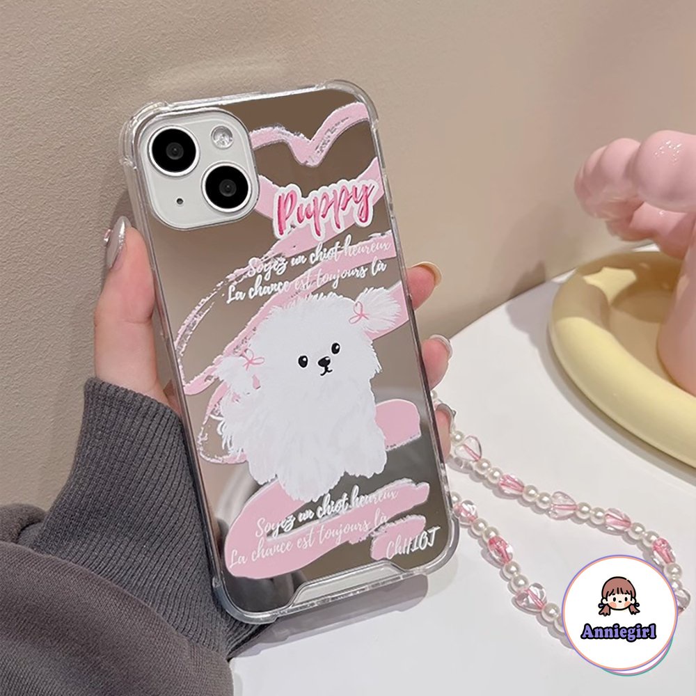 Ốp Điện Thoại TPU Mềm Có Gương Trang Điểm Và Dây Đeo Chuỗi Hạt Cho IPhone 11 14 Pro Max 13 Pro Max 12 IPhone X XS XR XS Max