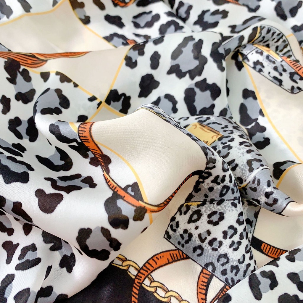 Khăn Quàng Cổ Lụa Mỏng Dáng Vuông Nhỏ 90 * 90cm Phong Cách Âu Mỹ Thời Trang Xuân Hè Cho Nữ