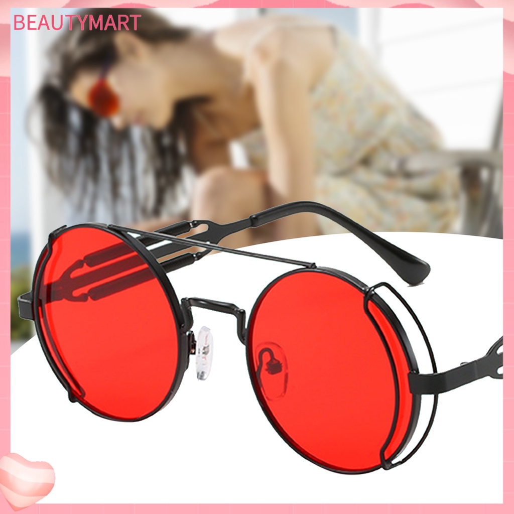 Kính Mát Gọng Kim Loại Tròn Phong Cách Vintage Thời Trang Cho Nam Nữ