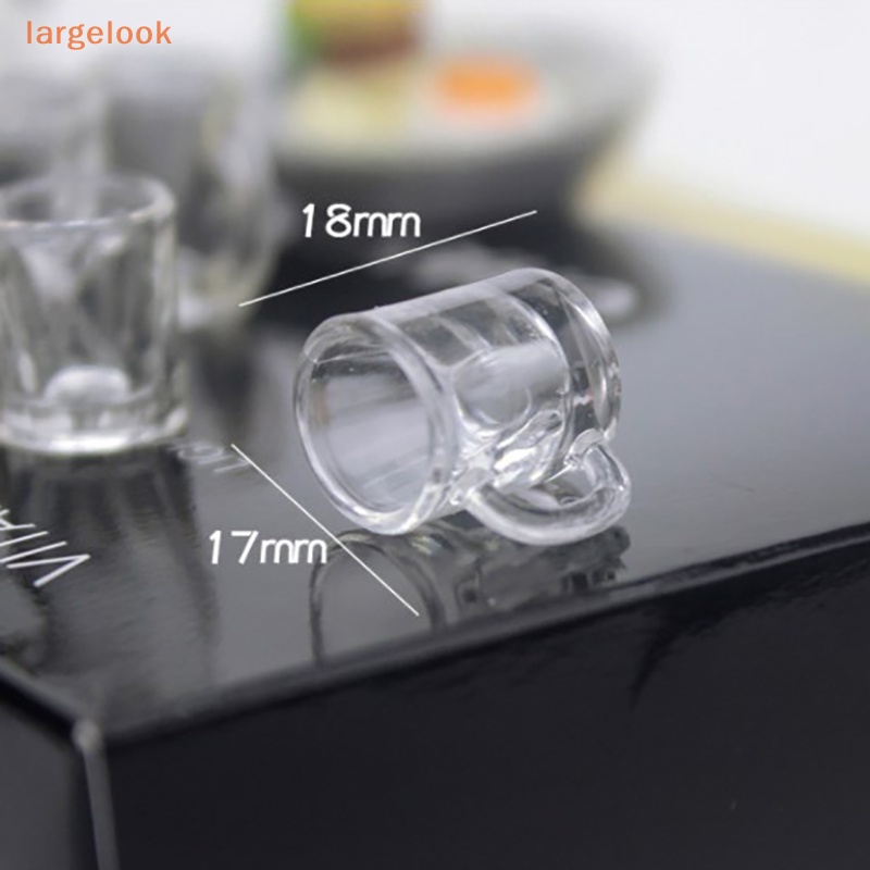 Set 4 Cốc Thủy Tinh Uống Bia Bằng Nhựa Tỉ Lệ 1 / 12 Trang Trí Nhà Búp Bê